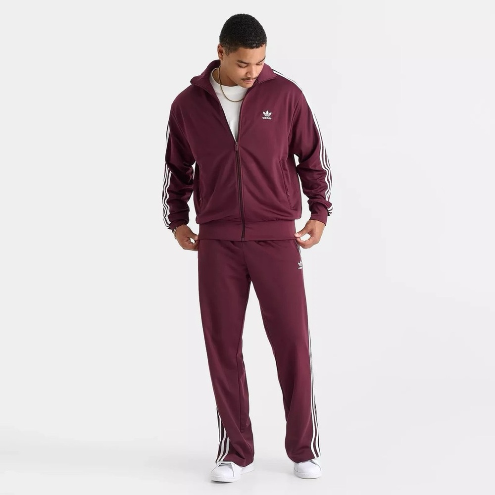 Adidas Firebird Maroon Burgundy Men’s Tracksuit Set IN4683 and IN4678 - Picture 3 of 9